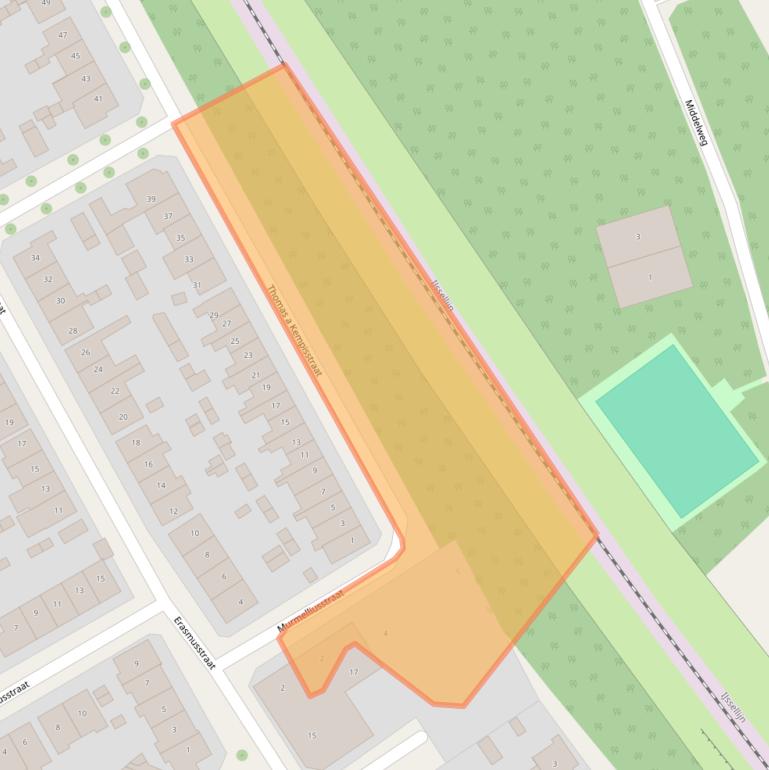 Kaart van postcodegebied 7412EM.