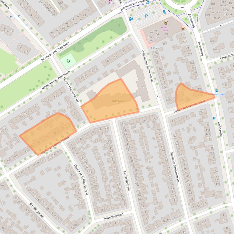 Kaart van postcodegebied 7412EV.