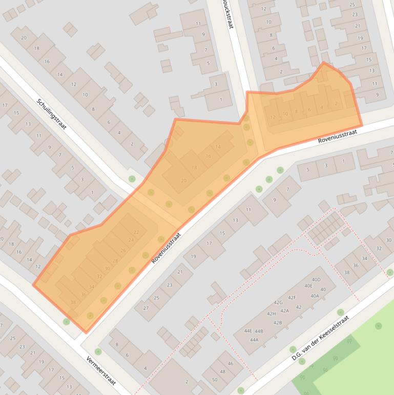 Kaart van postcodegebied 7412GC.