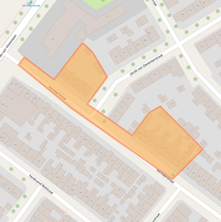 Kaart van postcodegebied 7412GJ.