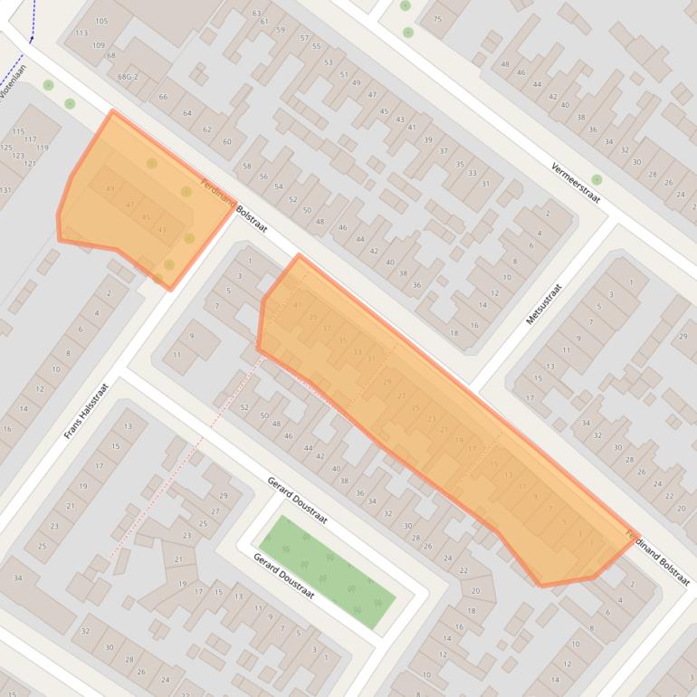 Kaart van postcodegebied 7412GL.