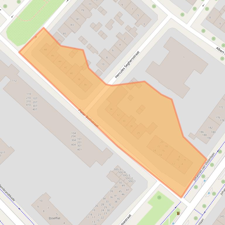 Kaart van postcodegebied 7412GS.