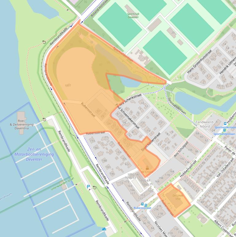 Kaart van postcodegebied 7412GZ.