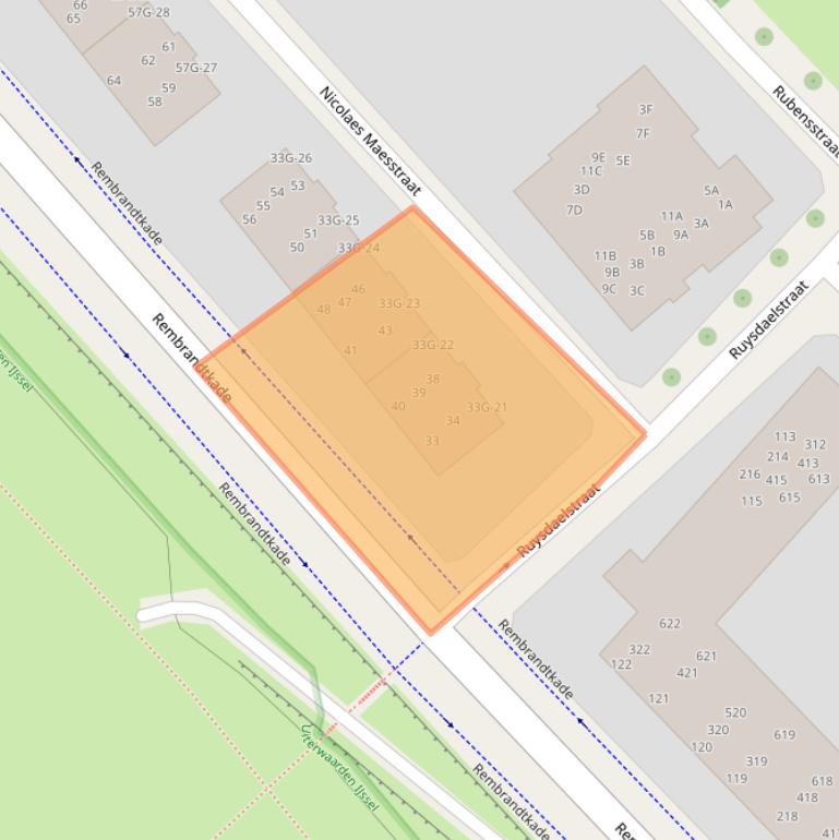 Kaart van postcodegebied 7412HC.