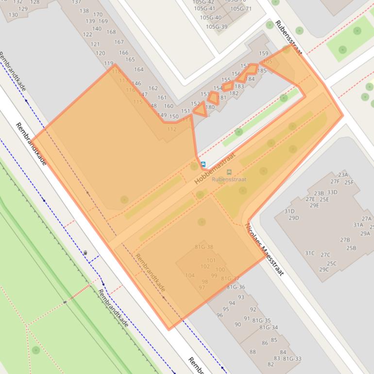 Kaart van postcodegebied 7412HG.