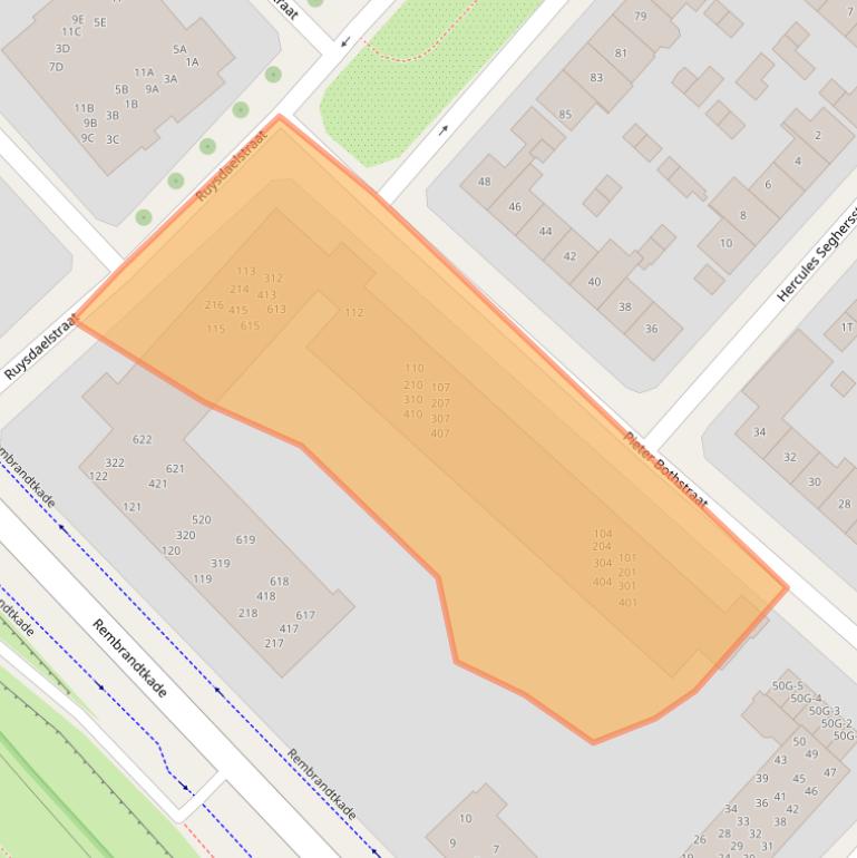 Kaart van postcodegebied 7412HM.