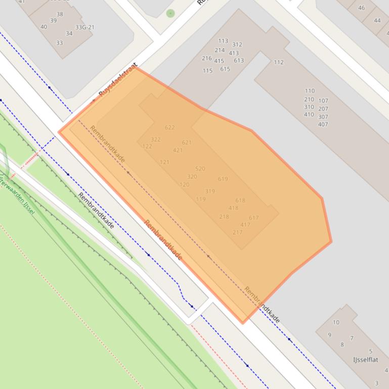 Kaart van postcodegebied 7412HP.