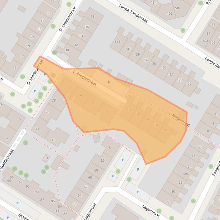 Kaart van postcodegebied 7412JA.