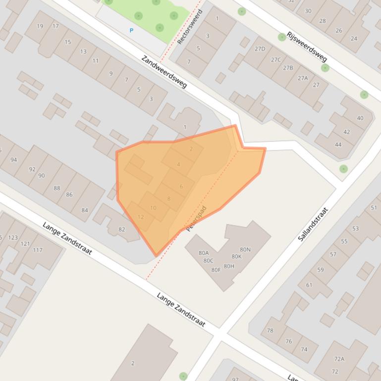 Kaart van postcodegebied 7412JC.