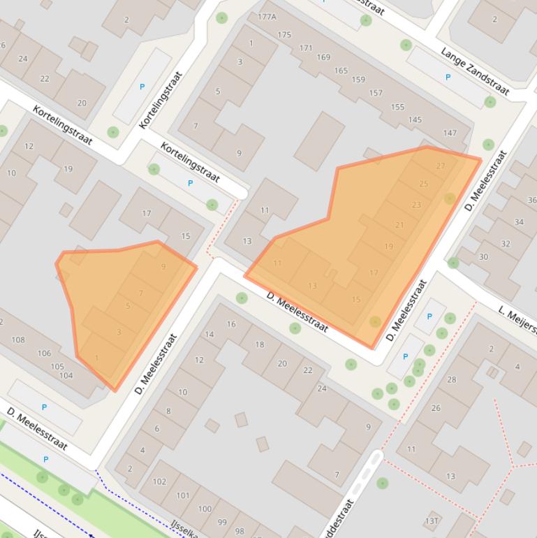 Kaart van postcodegebied 7412JG.