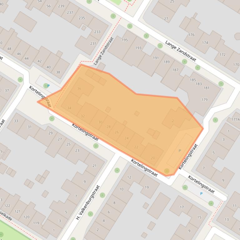 Kaart van postcodegebied 7412JJ.