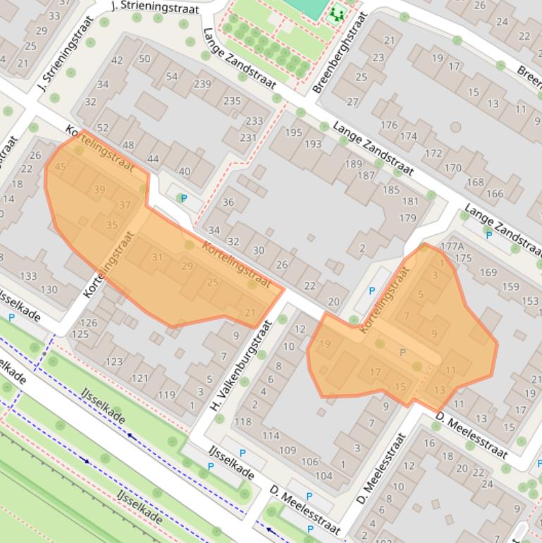 Kaart van postcodegebied 7412JK.