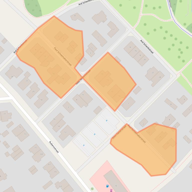 Kaart van postcodegebied 7412LA.