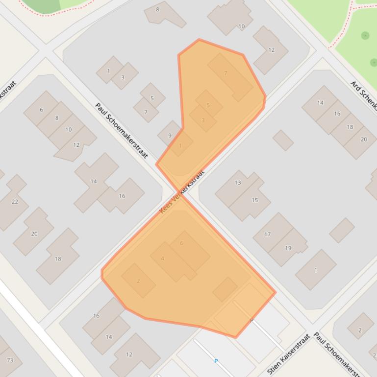 Kaart van postcodegebied 7412LC.