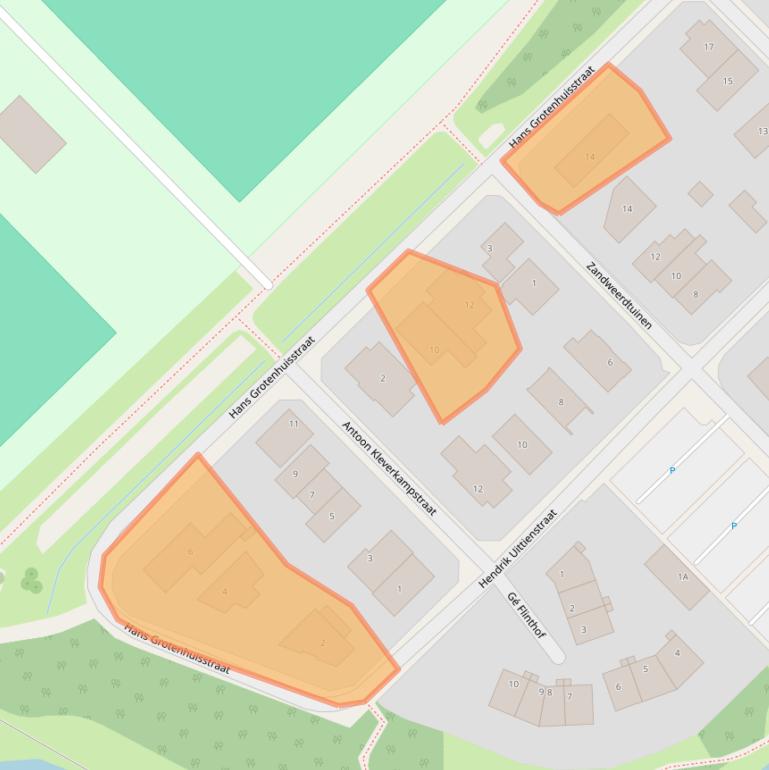 Kaart van postcodegebied 7412LG.