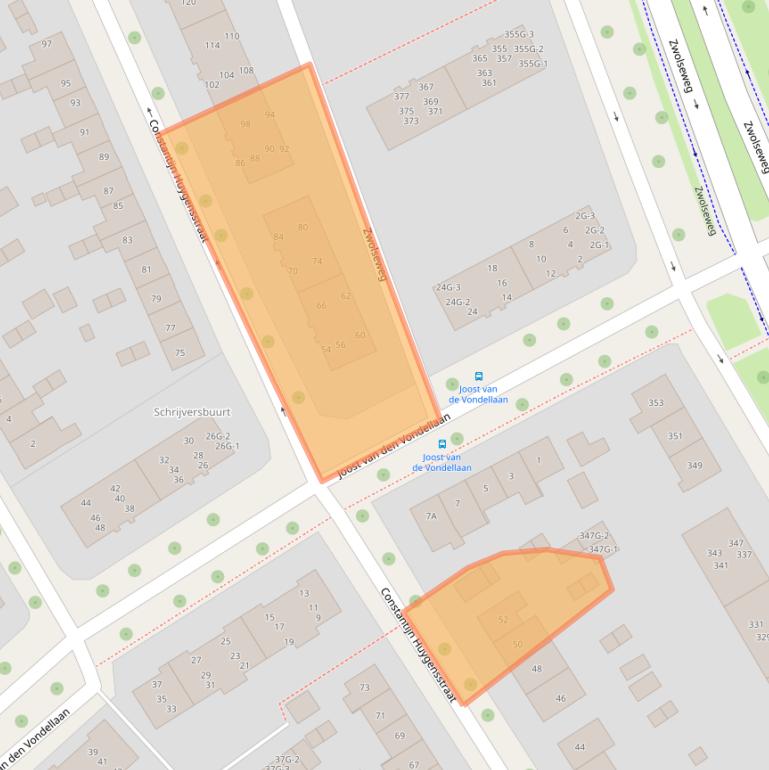 Kaart van postcodegebied 7412MJ.