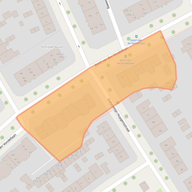 Kaart van postcodegebied 7412ML.