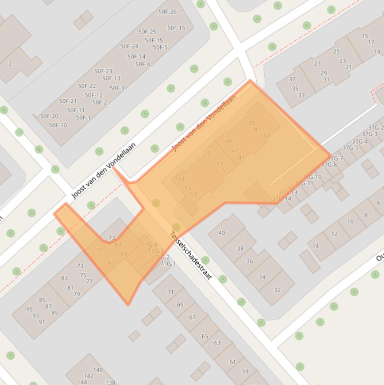 Kaart van postcodegebied 7412MN.