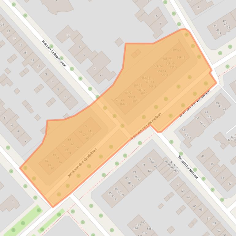 Kaart van postcodegebied 7412MS.