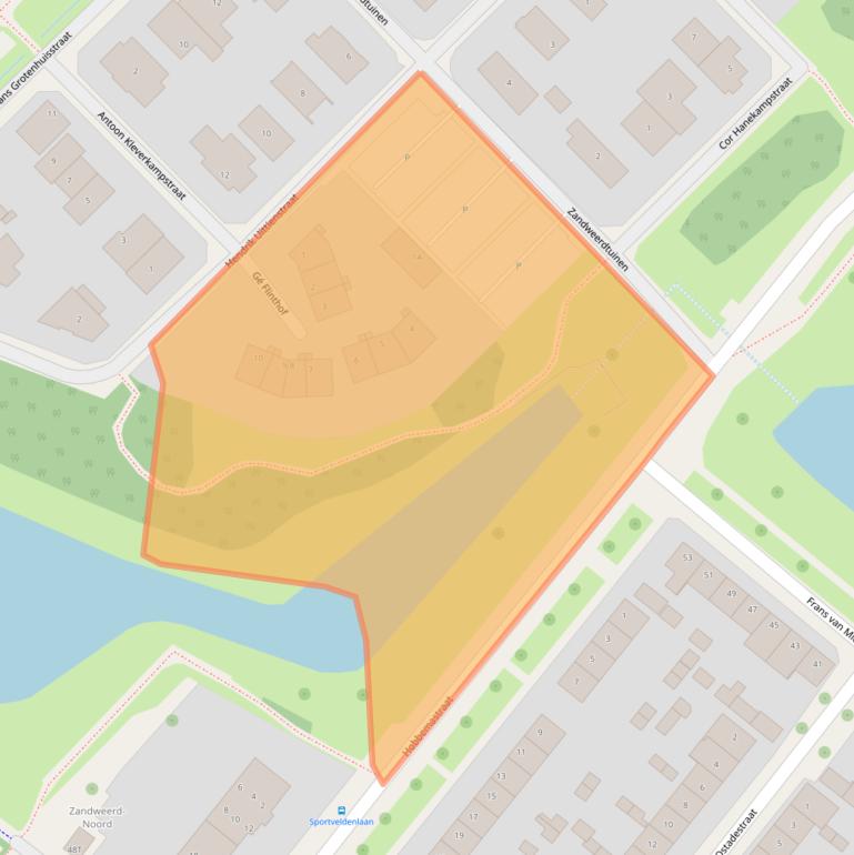 Kaart van postcodegebied 7412MW.