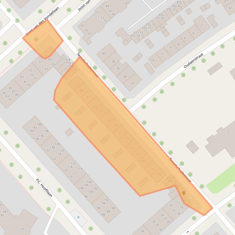 Kaart van postcodegebied 7412NB.