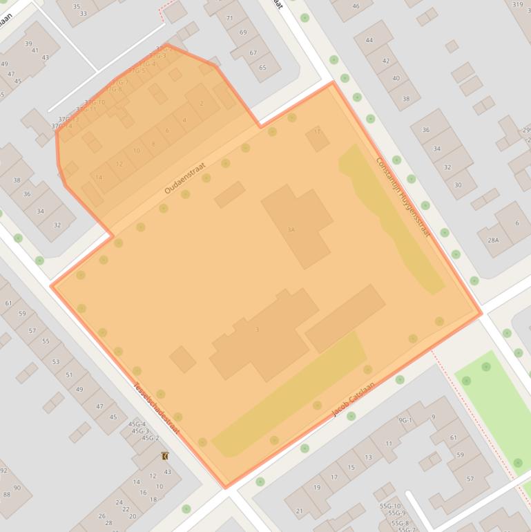 Kaart van postcodegebied 7412ND.