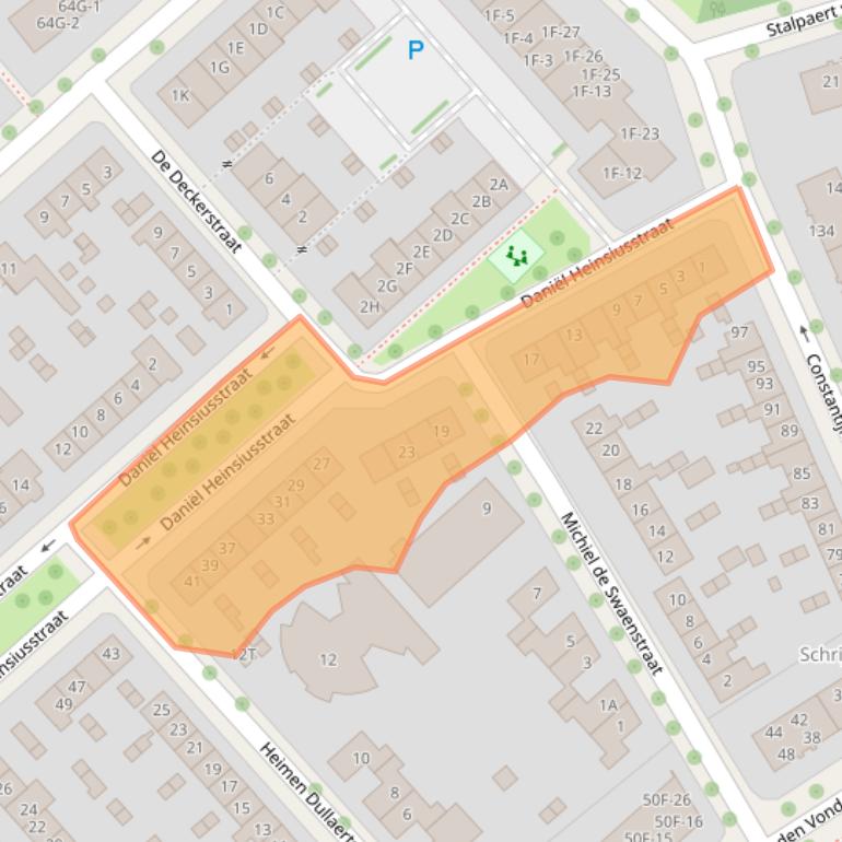 Kaart van postcodegebied 7412NJ.