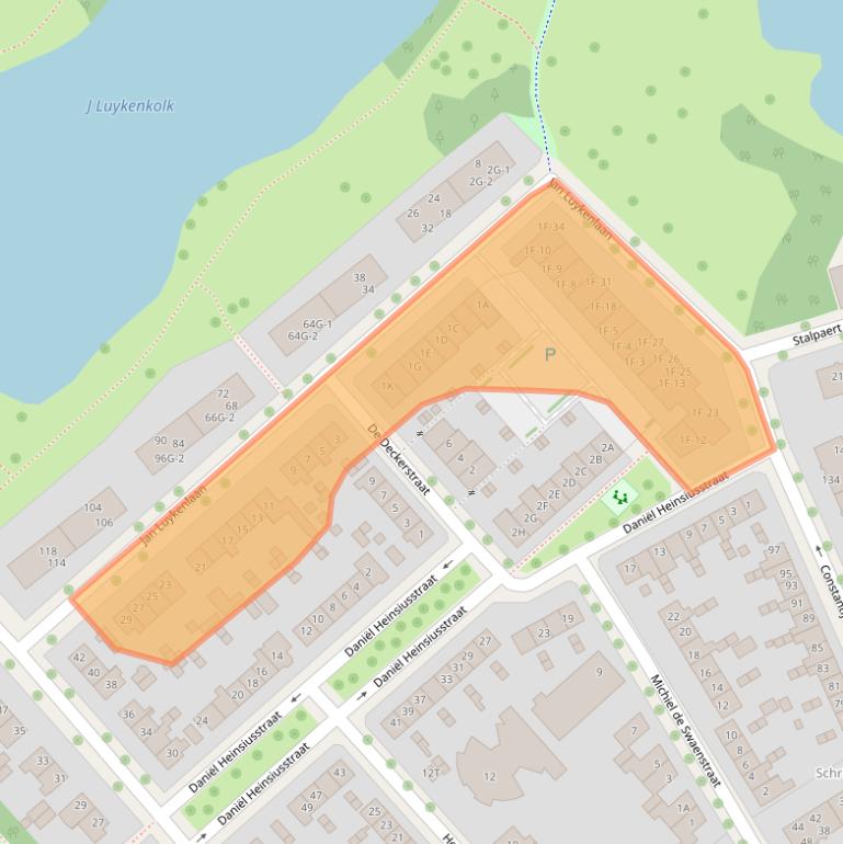 Kaart van postcodegebied 7412NN.