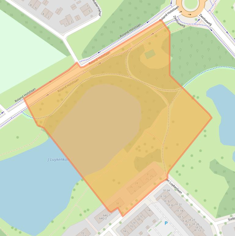 Kaart van postcodegebied 7412NP.