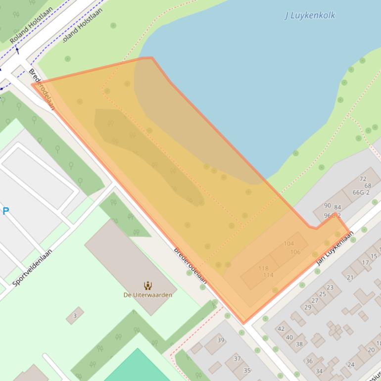 Kaart van postcodegebied 7412NS.