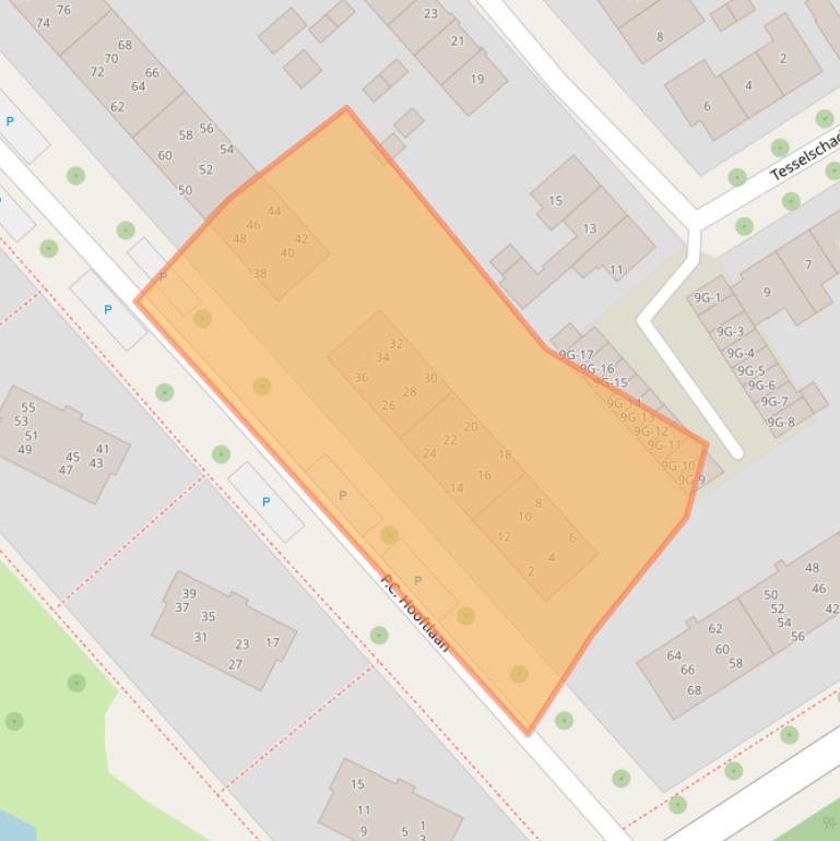 Kaart van postcodegebied 7412PS.