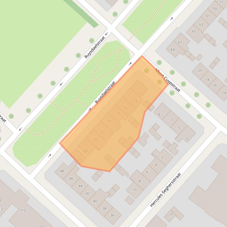 Kaart van postcodegebied 7412RG.