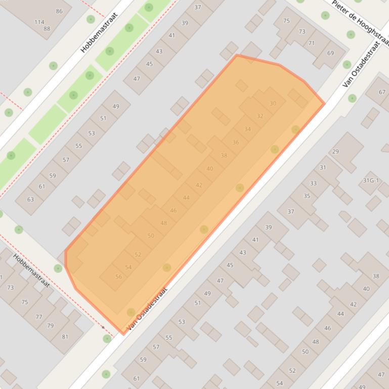 Kaart van postcodegebied 7412RT.