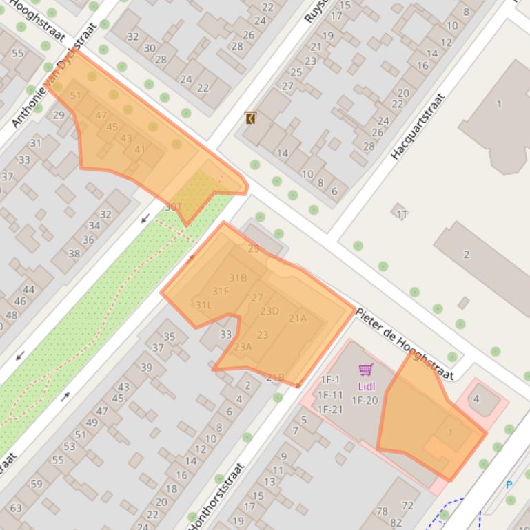 Kaart van postcodegebied 7412RV.