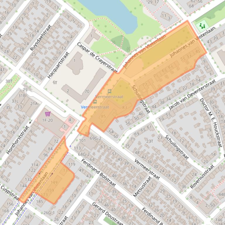 Kaart van postcodegebied 7412SC.