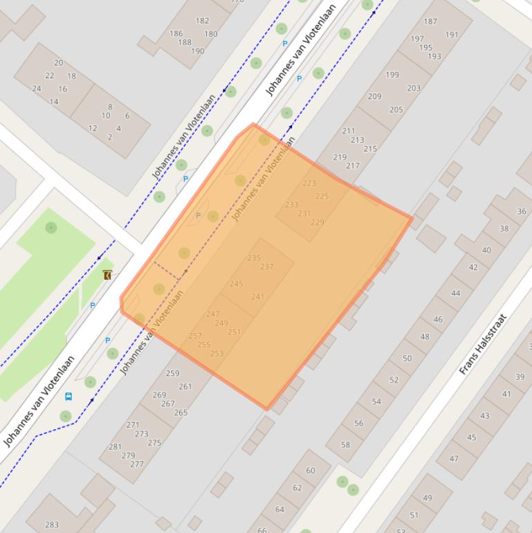 Kaart van postcodegebied 7412SJ.