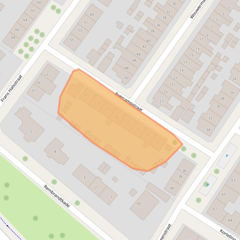 Kaart van postcodegebied 7412TH.