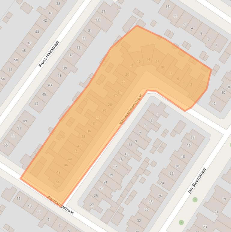 Kaart van postcodegebied 7412TK.