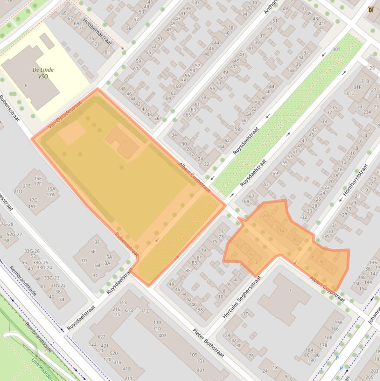 Kaart van postcodegebied 7412TN.