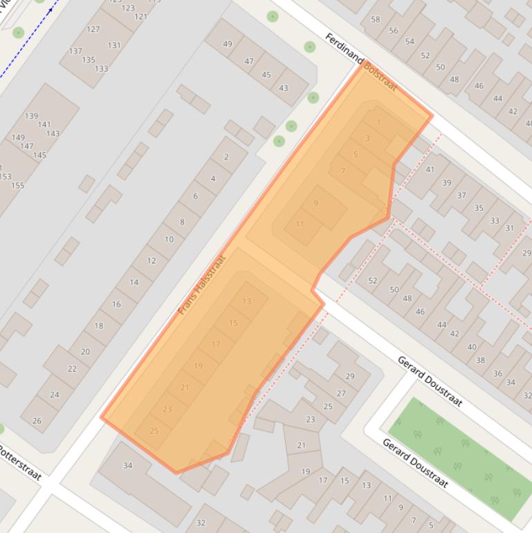 Kaart van postcodegebied 7412TR.