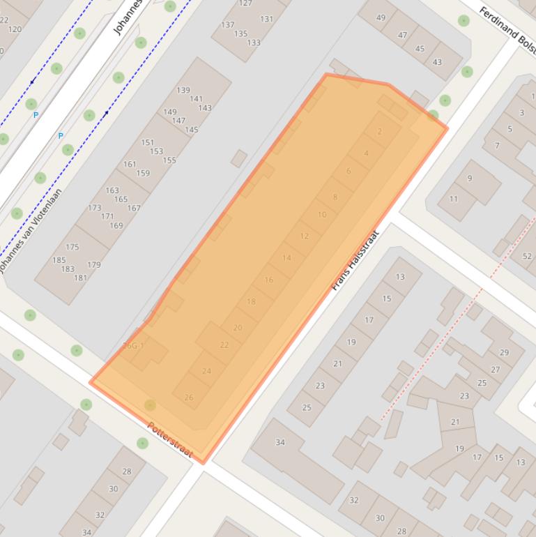 Kaart van postcodegebied 7412TT.