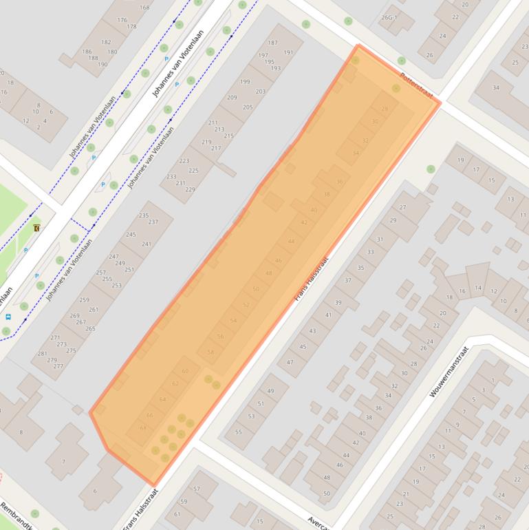 Kaart van postcodegebied 7412TV.