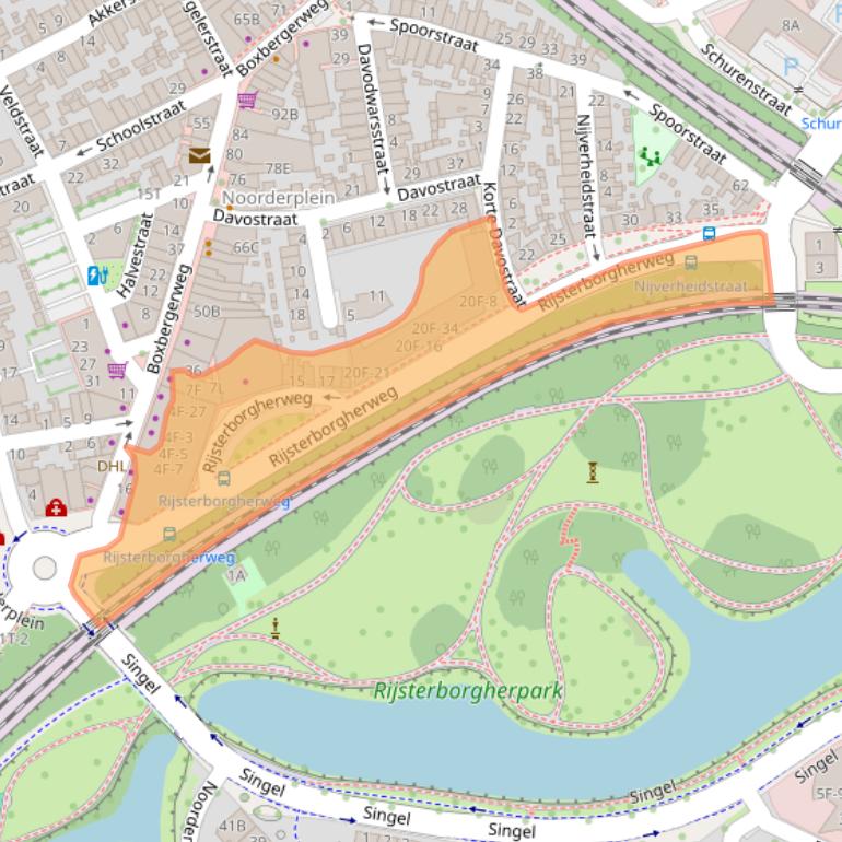 Kaart van postcodegebied 7412VA.