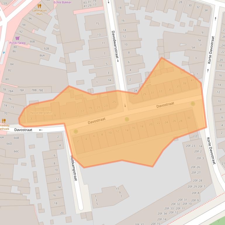 Kaart van postcodegebied 7412VK.