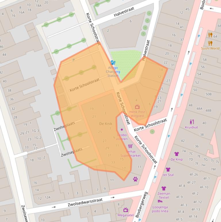 Kaart van postcodegebied 7412VM.