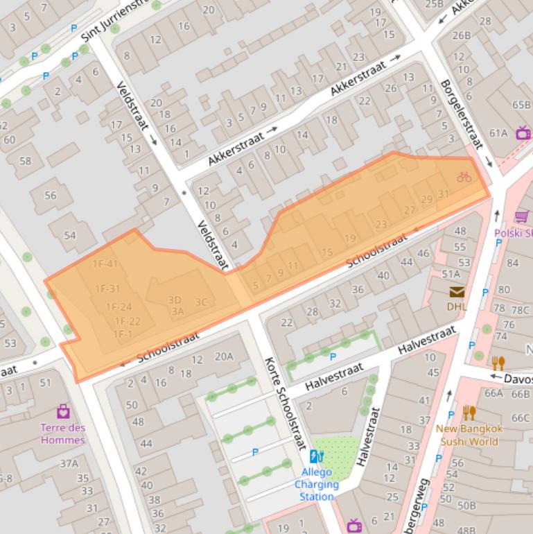 Kaart van postcodegebied 7412VP.