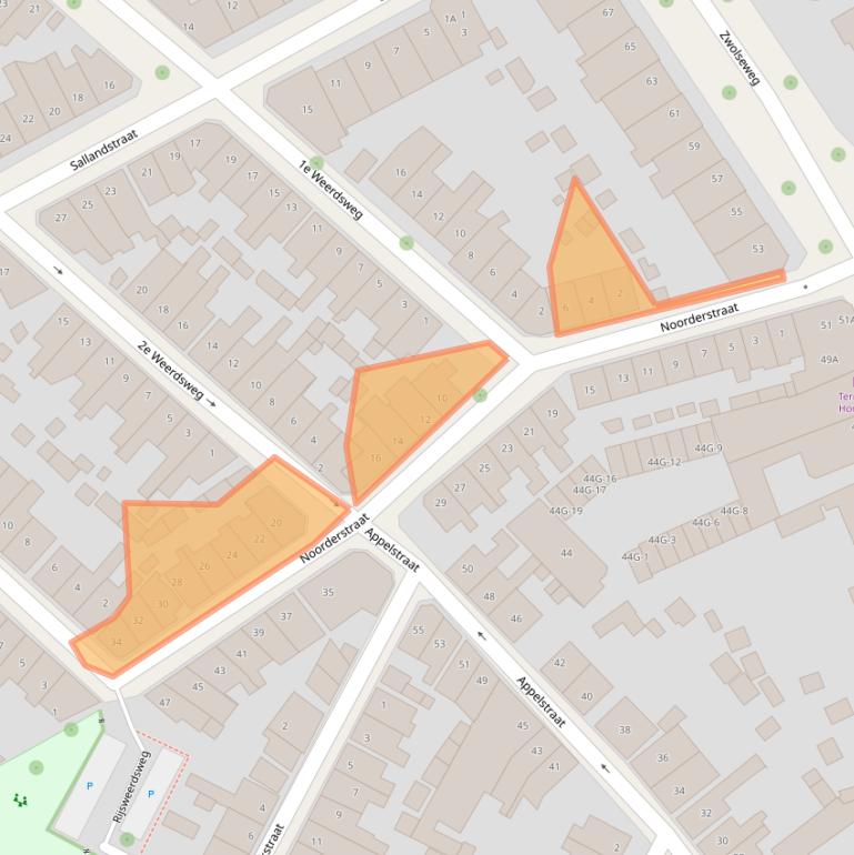 Kaart van postcodegebied 7412VX.