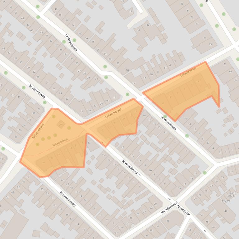 Kaart van postcodegebied 7412WB.