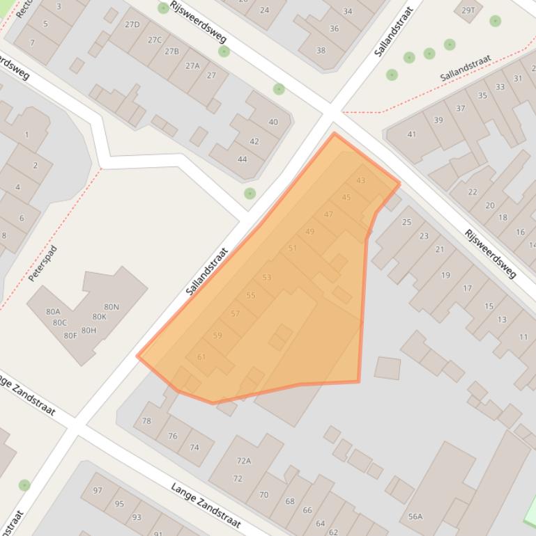 Kaart van postcodegebied 7412WC.