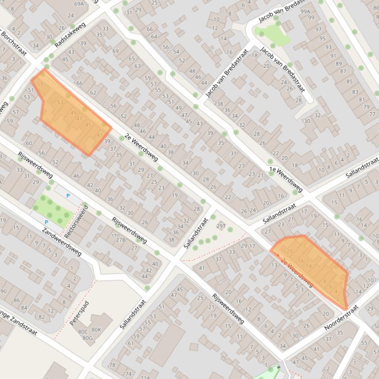 Kaart van postcodegebied 7412WJ.